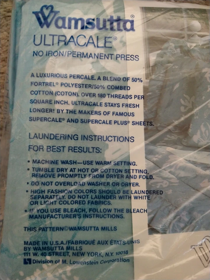 De colección Nueva Hoja Plana Wamsutta Magnolia Silhouette Floral Azul con Volantes Foto 2 de 4
