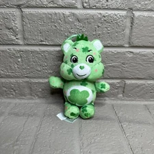 Basic Fun 2020 Care Bears 6" Plush Green Good Luck Bear Backpack Clip Toy