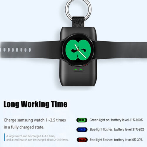 Portable Magnetic Wireless Keychain Charger USB 1400mAh for Samsung Galaxy Watch - Picture 4 of 15