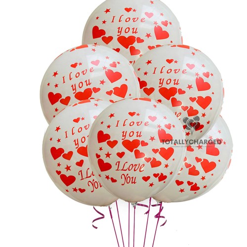 "Globos de corazón HELIO o AIRE Boda Aniversario Fecha Noche Regalo Lámina Rojo 12" - Imagen 12 de 17