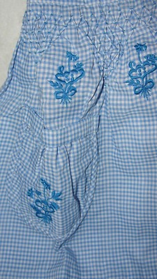 Robe Smock Vintage Bonwit Teller Taille 4 Fille Bleu Vichy - Occasion Très Bon état