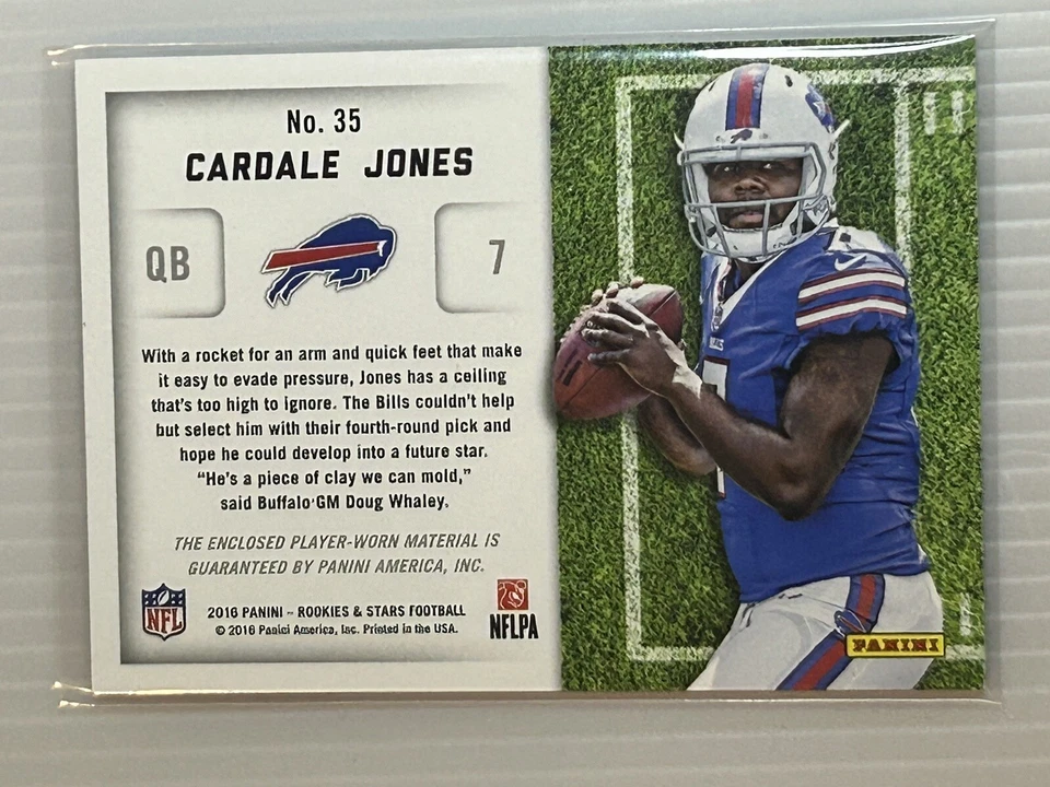 2016 Panini Rookies & Stars Cross Training /75 Cardale Jones #35 Rookie RC Bills - Image 2 of 3