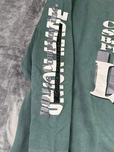 Sudadera De Colección Años 80 Lee Sanforizada Gráfica L Verde Hecha en Unión EE. UU. - Imagen 2 de 8