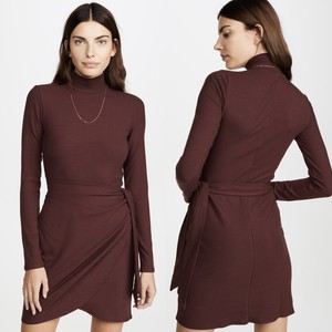long sleeve black tie dress