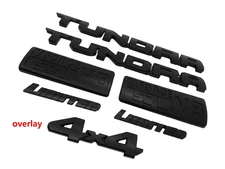 Set of 7  Overlay Matt Blackout Emblem Letter kit For 2014-21 TUNDRA Limited 4X4