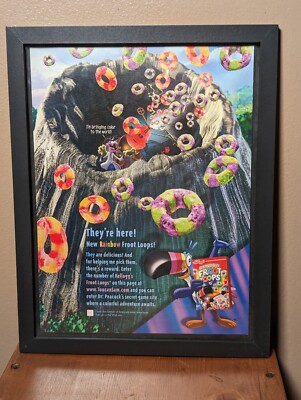 Vintage Kellogg's Rainbow Fruit Loops Sam Promo Ad Print Poster Art 6.5/10in