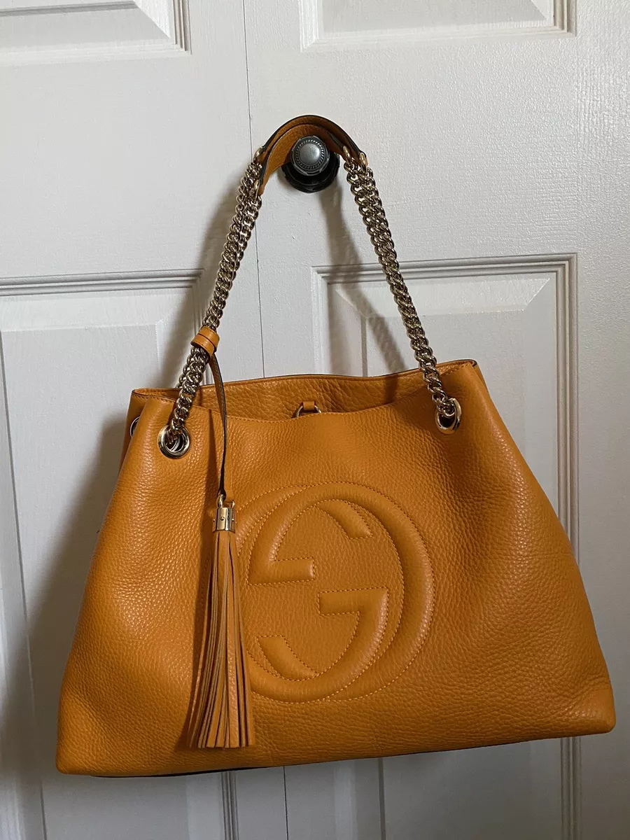 CHAIN STRAP TOTE BAG - Orange