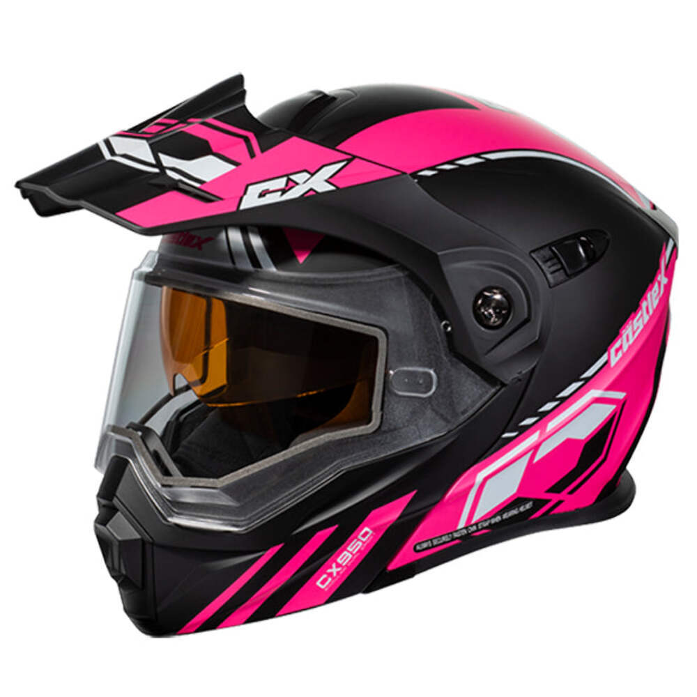 Castle X EXO-CX950 Task Snowmobile Helmet | Pink/Black | X-Small