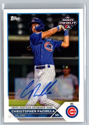 2023 Topps Pro Debut - Christopher Paciolla PD-195 Auto - Chicago Cubs