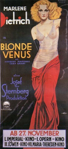 BLONDE VENUS Filmposter 14 x 36 Marlene Dietrich Herbert Marshall Cary Grant A