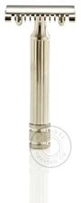 Fatip Grande Double Edge DE Open Comb Safety Razor - Nickel