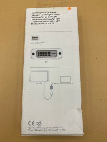 Apple MB570LLB Mini DisplayPort to DVI Adapter - White - Picture 2 of 3