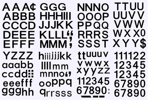 202 Self Adhesive Vinyl Letters and Numbers Kit, 1/2 Inch, Black