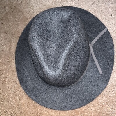 House Of Harlow 1960 100% Gray Wool Floppy Hat Womens Band  display picture 2
