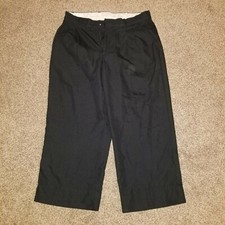Boys George Brand Size 14 Black Zip Up Loose Bottom Pleated Front Dress Pants
