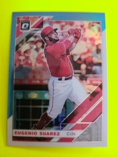 2019 Donruss Optic Carolina Blue & White Prizm Eugenio Suarez #124 Cincy Reds