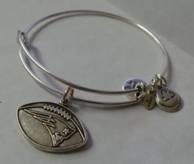 New England Patriots NFL Alex Ani Rafaelian Silver Football - Main Image