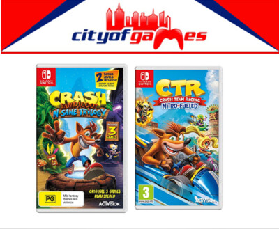Crash Bandicoot NSane Trilogy CTR Crash Team Racing Nitro Fueled Switch  Bundle