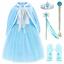 thumbnail 19  - UK  Cinderella Dress Kids Girls Costume Princess Party Fancy Dress +Cape