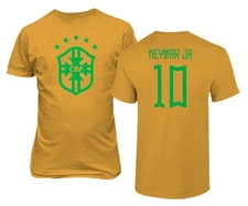Brazil Soccer #10 Neymar Jr World Football Fans Adult and Youth T-Shirt