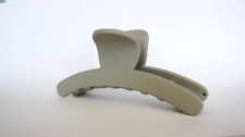 Long matte tan beige neutral hair claw clip for long hair