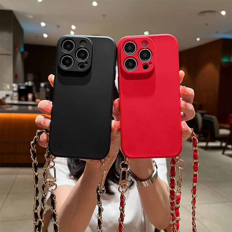 Case For iPhone 16 15 14 Plus 13 12 Pro Max 11 Crossbody Lanyard Silicone Cover