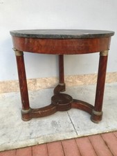 Tavolino Rotondo Impero in Mogano - Restaurato (in corso d'opera)_car 2565