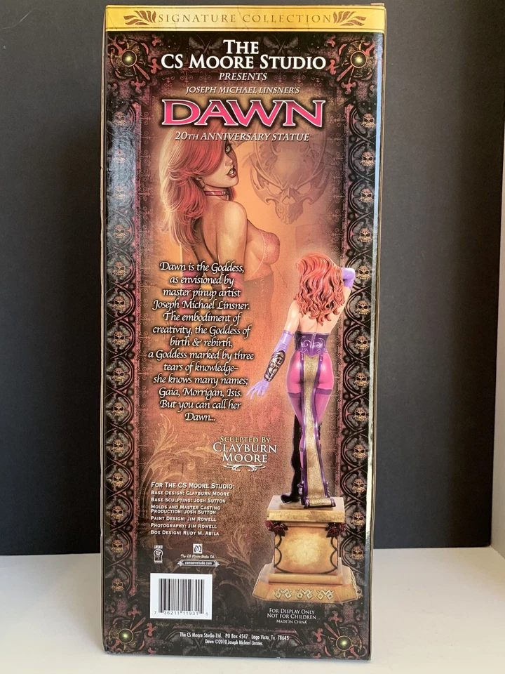 Estatua Dawn 20 Aniversario Clayburn Moore Linsner CS Moore Sellada de Fábrica Rara Foto 4 de 4