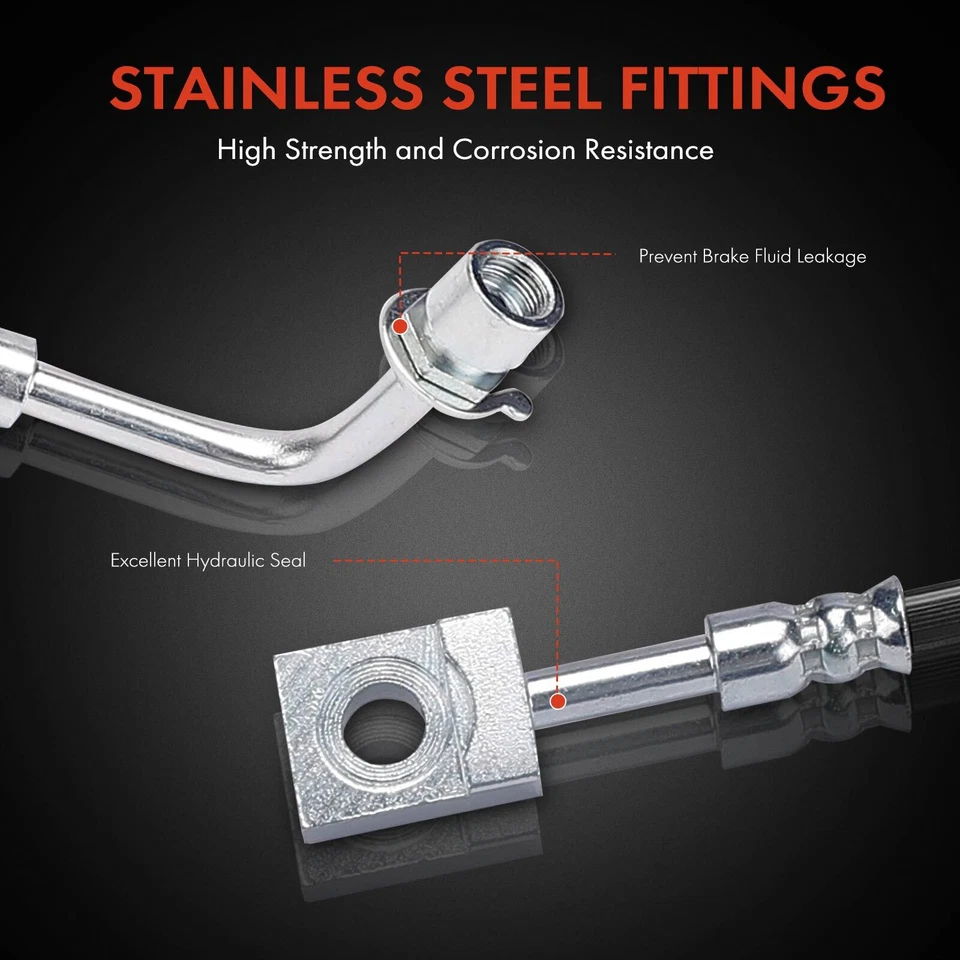 Manguera hidráulica de freno delantero derecho para Chevy C4500/C5500 Kodiak GMC C4500 Topkick Foto 4 de 4