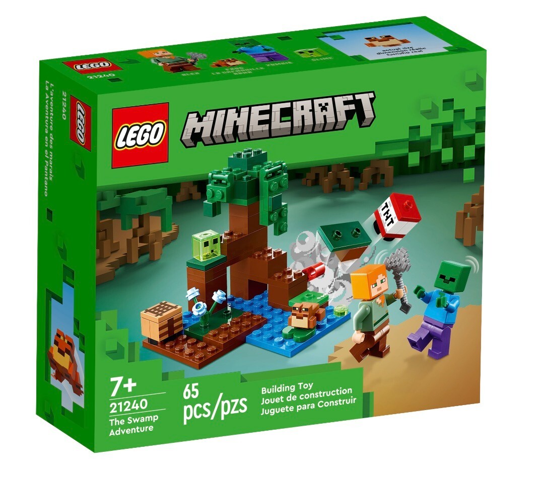 LEGO Minecraft The Swamp Adventure Set 21240 With Figures Free
