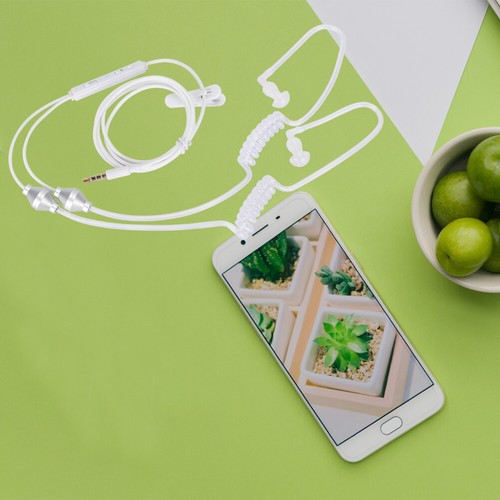 3.5mm Mobile Phone Double Spiral Earphone Anti Radiation Air Acoustic Tube E - Picture 5 of 8