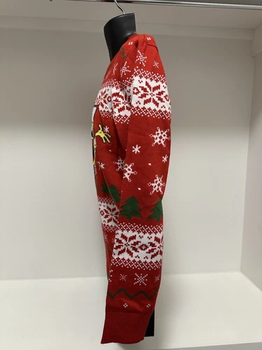 NWT SpongeBob Red Ugly Christmas Sweater Men’s Size Small