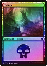 Swamp (257) FOIL Dragons of Tarkir HEAVILY PLD Basic Land MAGIC CARD ABUGames