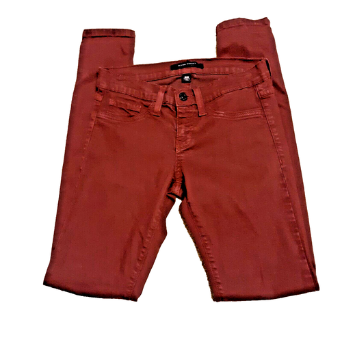 Flying Monkey Womens Sz W25 x L30 Maroon Burgundy Skinny Jegging Jeans