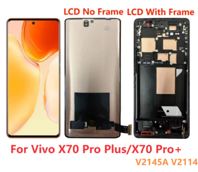 For Vivo X70 Pro+ Plus V2145A LCD Display With Frame Touch Screen Digitizer