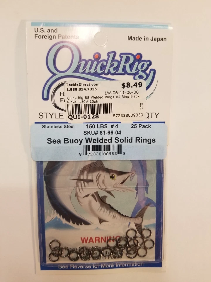Quick Rig Sea Buoy Welded Solid Stainless Steel Rings, Fishing, 4 Pkg, 100-300LB - Image 3 of 4