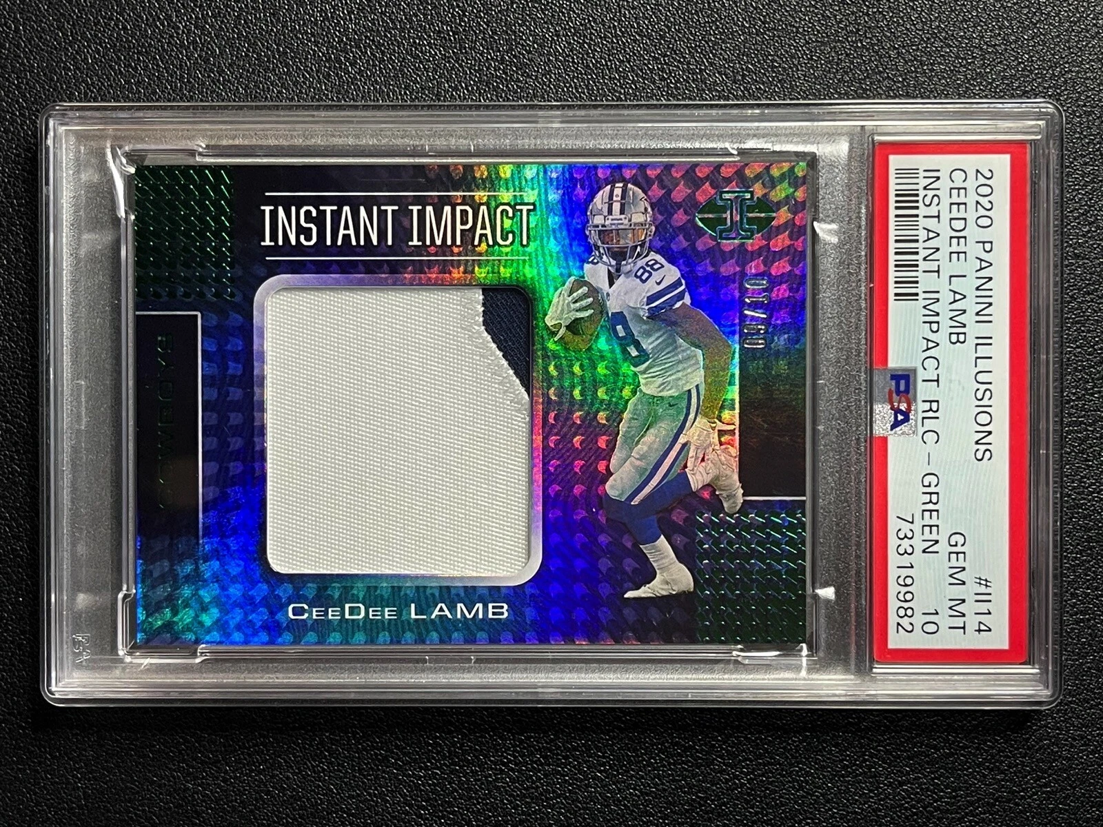 CeeDee Lamb Panini Illusions Instant Impact Relics #II14 Green