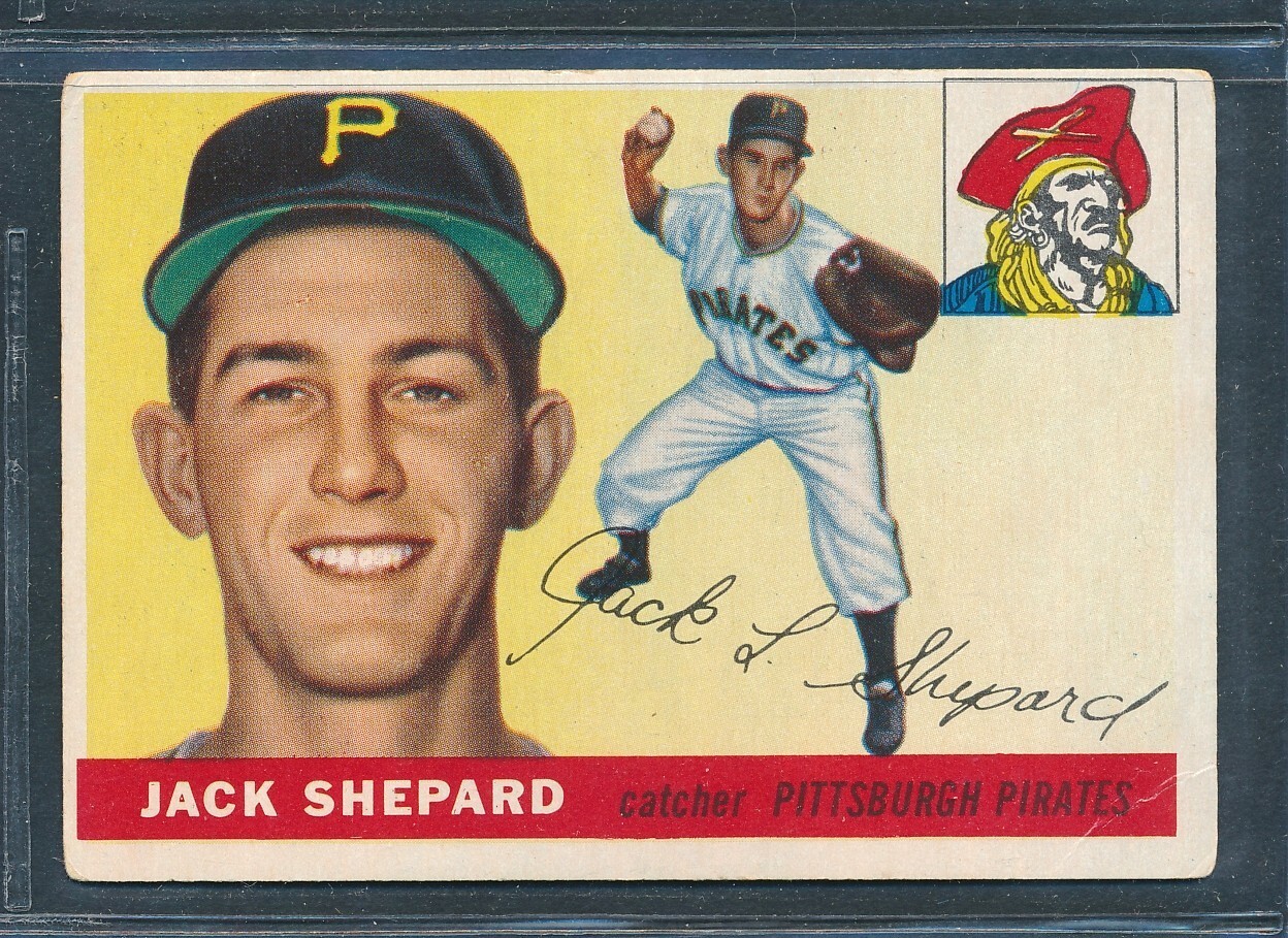 1955 Topps #73 JACK SHEPARD Pittsburgh Pirates RC ~   VG+ (wrinkle)