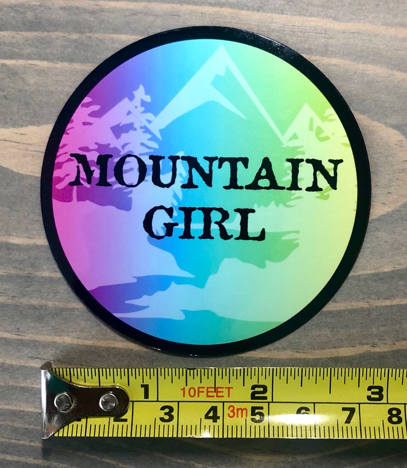 Adesivo ragazza montagna decalcomania escursionismo arrampicata chi cammina Patagonia Salomon Roxy PO