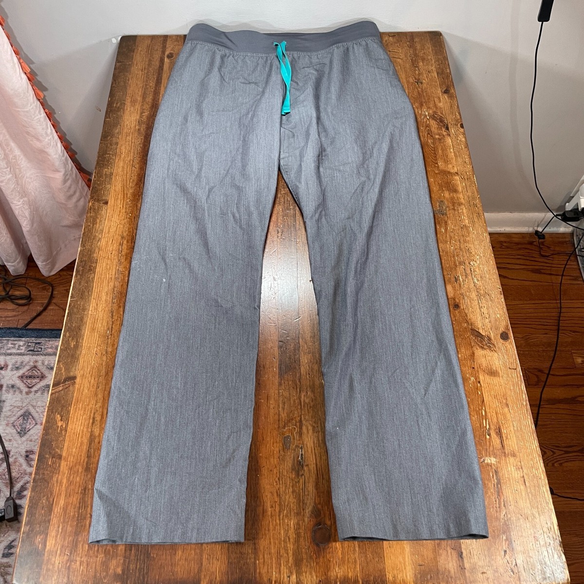 Figs Scrubs Womens Large Tall Gray Technical Collection 32