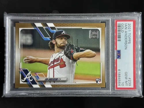 2021 TOPPS #239 IAN ANDERSON RC 🔥GOLD /2021 PSA 10 🔥 POP 4!!  BRAVES