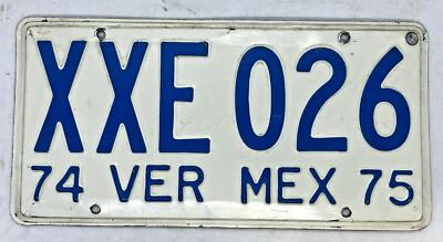 1974-75 Veracruz Mexico License Plate | eBay