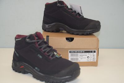 Schuhe Trekking Damen Salomon Shelter CS WP 411105 Schwarz Neu Inkl.Rechnung