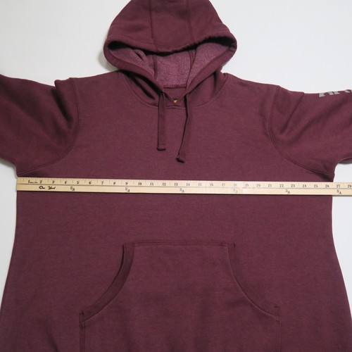 Berne Signature Sleeve Fleece Hoodie Pullover Sweater Womens 2XL Cabernet WSP401 - Picture 10 of 11