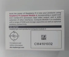 Raspberry Pi Compute Module CM4, 1GB RAM, 32GB eMMC, WiFi CM4101032 NEW