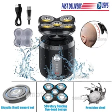 5D Electric Hair Remover Shavers Bald Head Razor Smooth Skull Cord Wet Dry Men