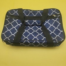 INSULATED food CARRIER Blue White Casserole Soft TOTE Hot Cold Food Storage