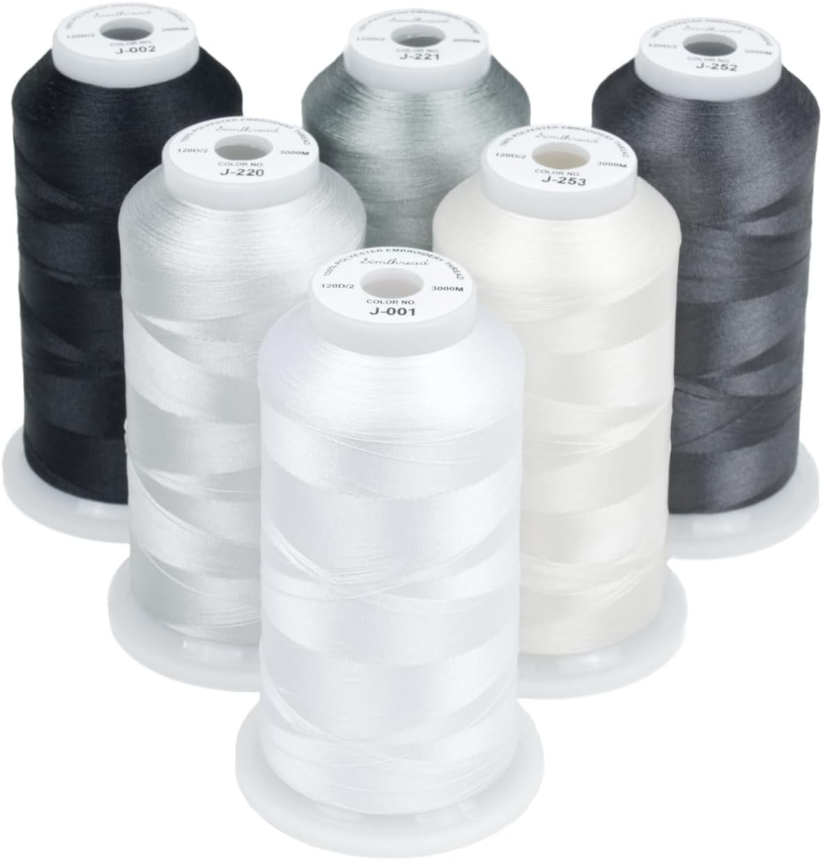 Thread Set, 3000 Yards 40wt 100% Polyester Trilobal Machine
