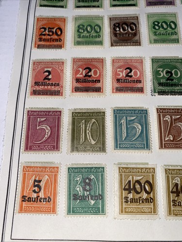 GERMANY ~several (82) German Reich ~ Saufend Stamps ~ c.1920’s Full Page 2 Side - Picture 3 of 12