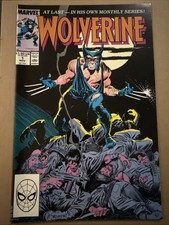 WOLVERINE #1 F/VF-VF Cond. MARVEL 1st App Wolverine as Patch!!! 1988